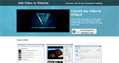 Desktop Screenshot of add-videotowebsite.com